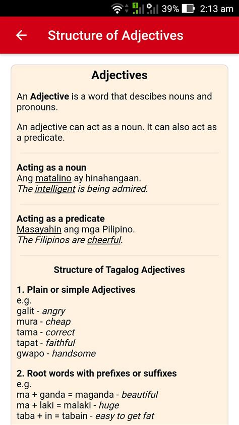 CONTENT Meaning in Tagalog .
